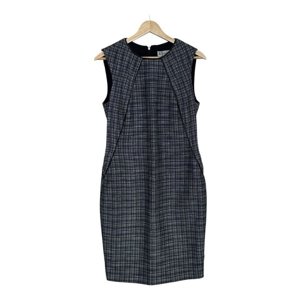 Ava & Aiden Dress Size 8 black leather trim